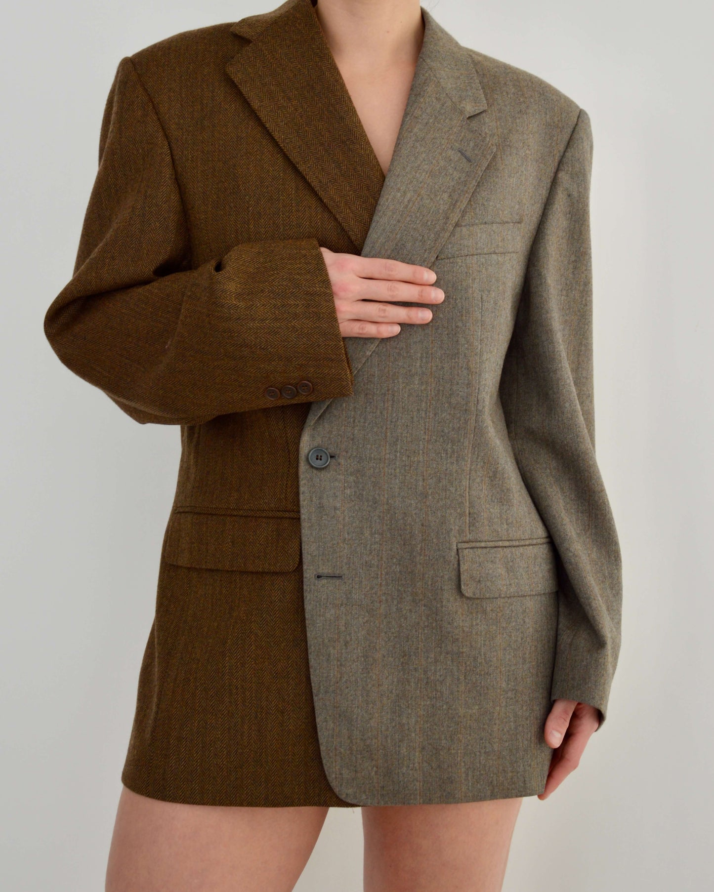 DUO Blazer - Grey & Brown (S/L)