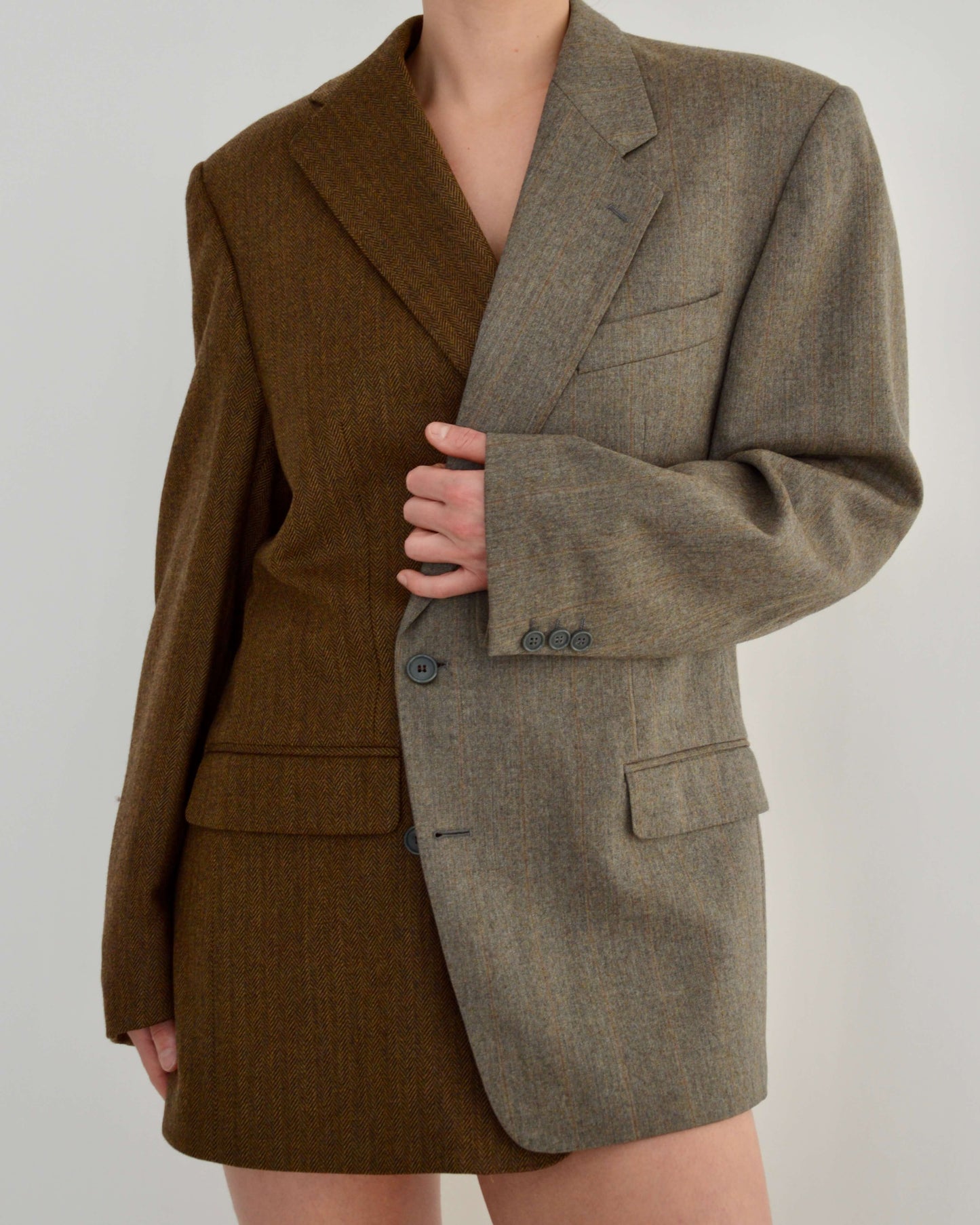 DUO Blazer - Grey & Brown (S/L)