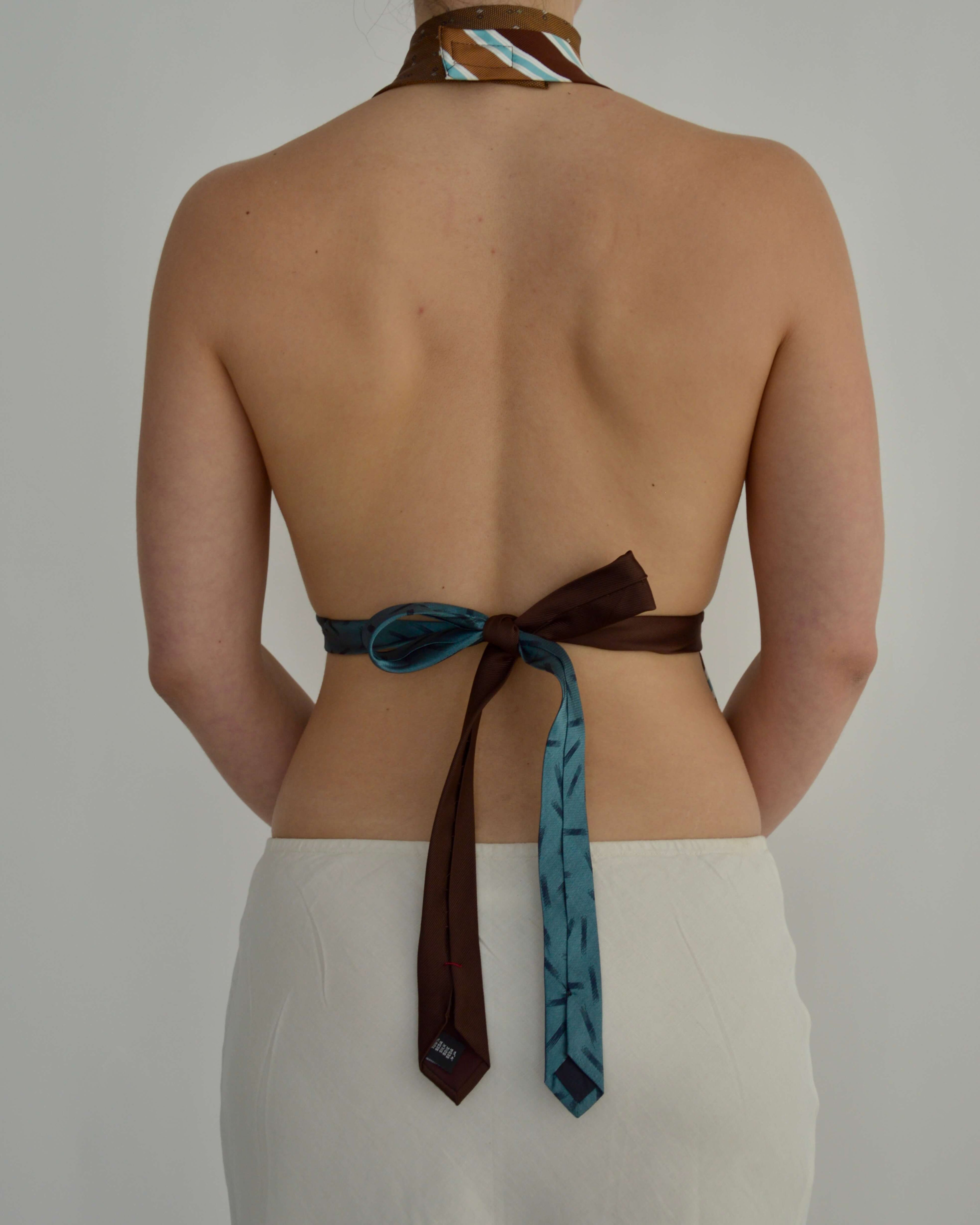 Top con lazo y gargantilla de flores - nº 33 (XS/S)