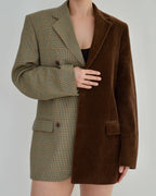 Blazer DUO - Velours côtelé chocolat (M)