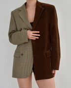 Blazer DUO - Velours côtelé chocolat (M)