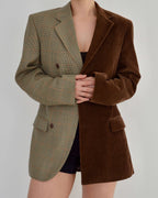 Blazer DUO - Velours côtelé chocolat (M)