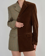 Blazer DUO - Velours côtelé chocolat (M)