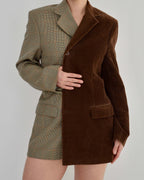 Blazer DUO - Velours côtelé chocolat (M)