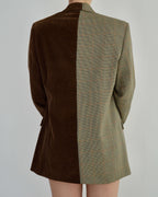 Blazer DUO - Velours côtelé chocolat (M)