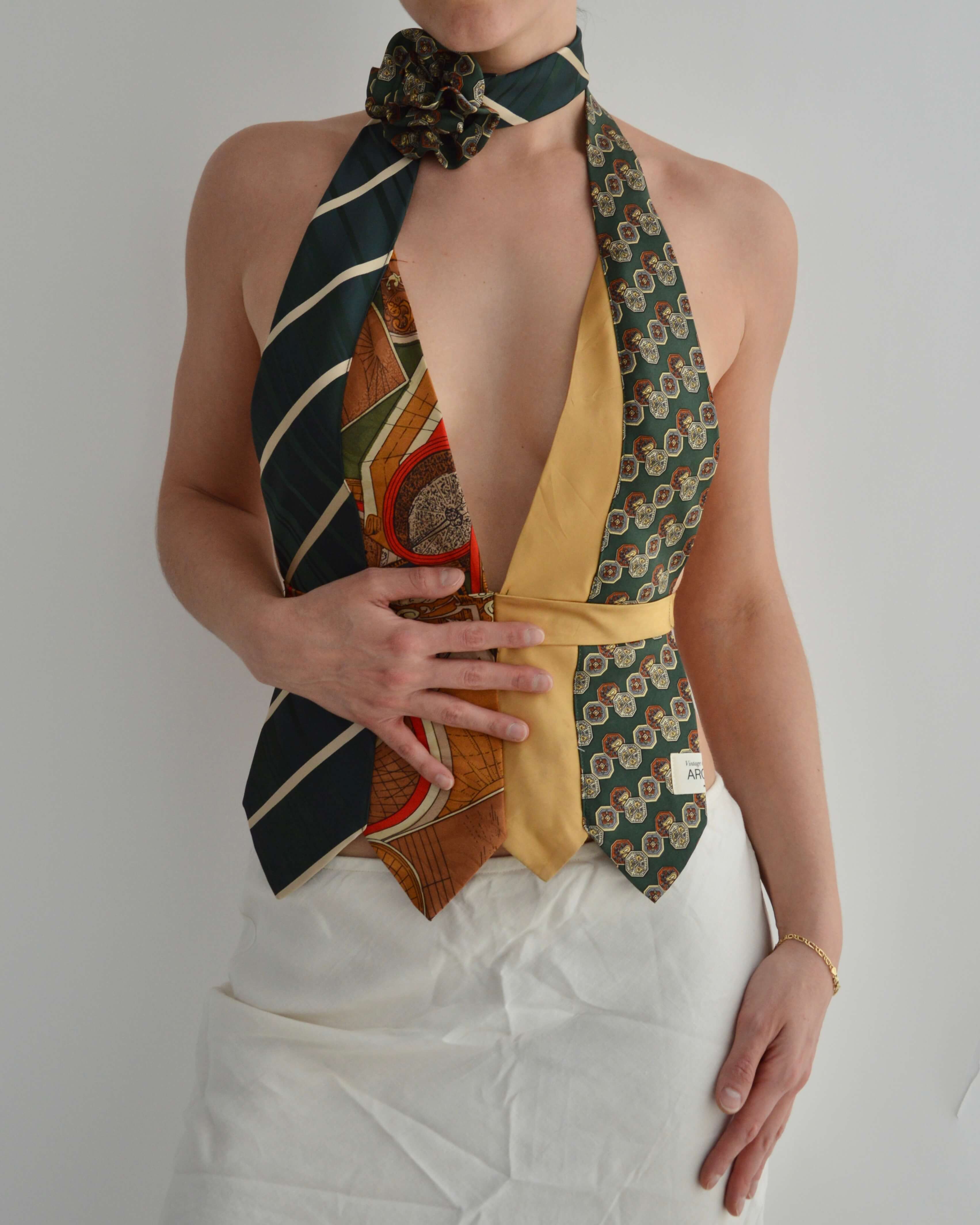 Top con lazo - Azules y rojos (talla pequeña)