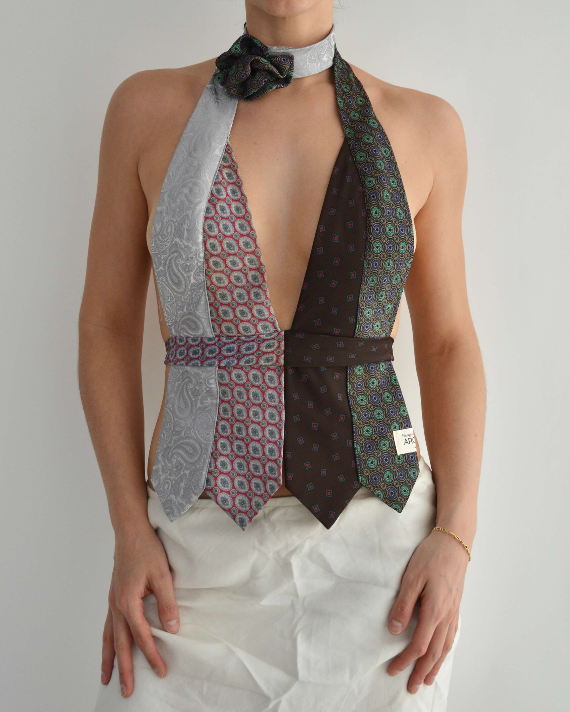 Top con lazo - Azules y rojos (talla pequeña)