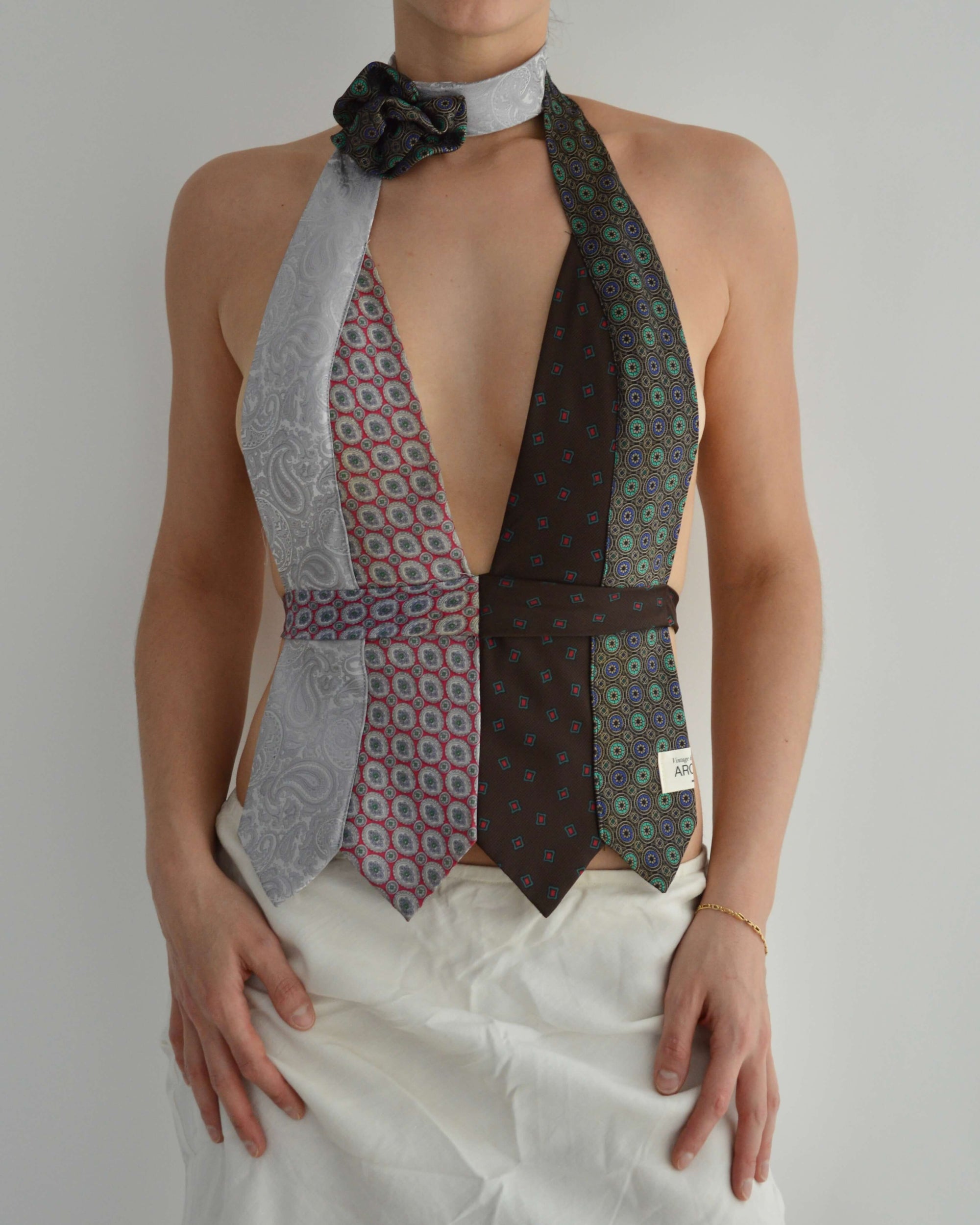 Top con lazo - Azules y rojos (talla pequeña)