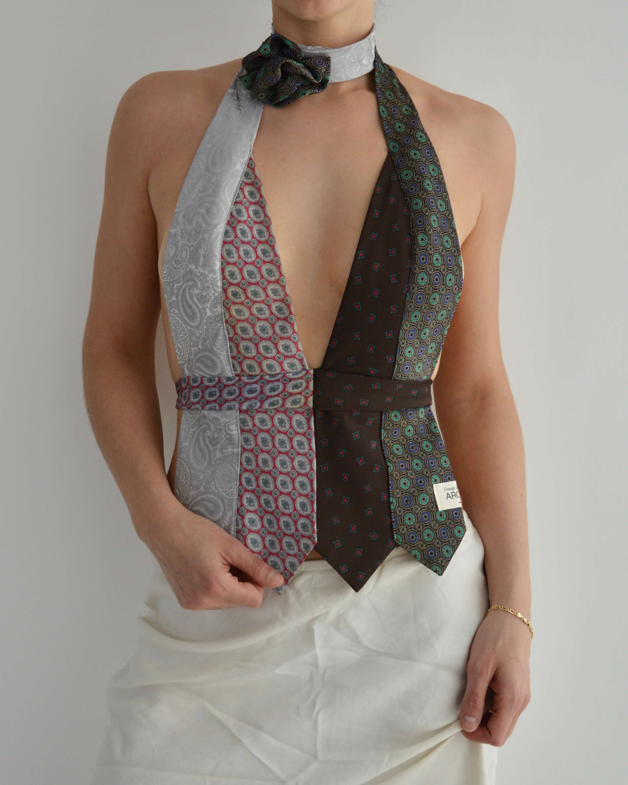 Top con lazo - Azules y rojos (talla pequeña)