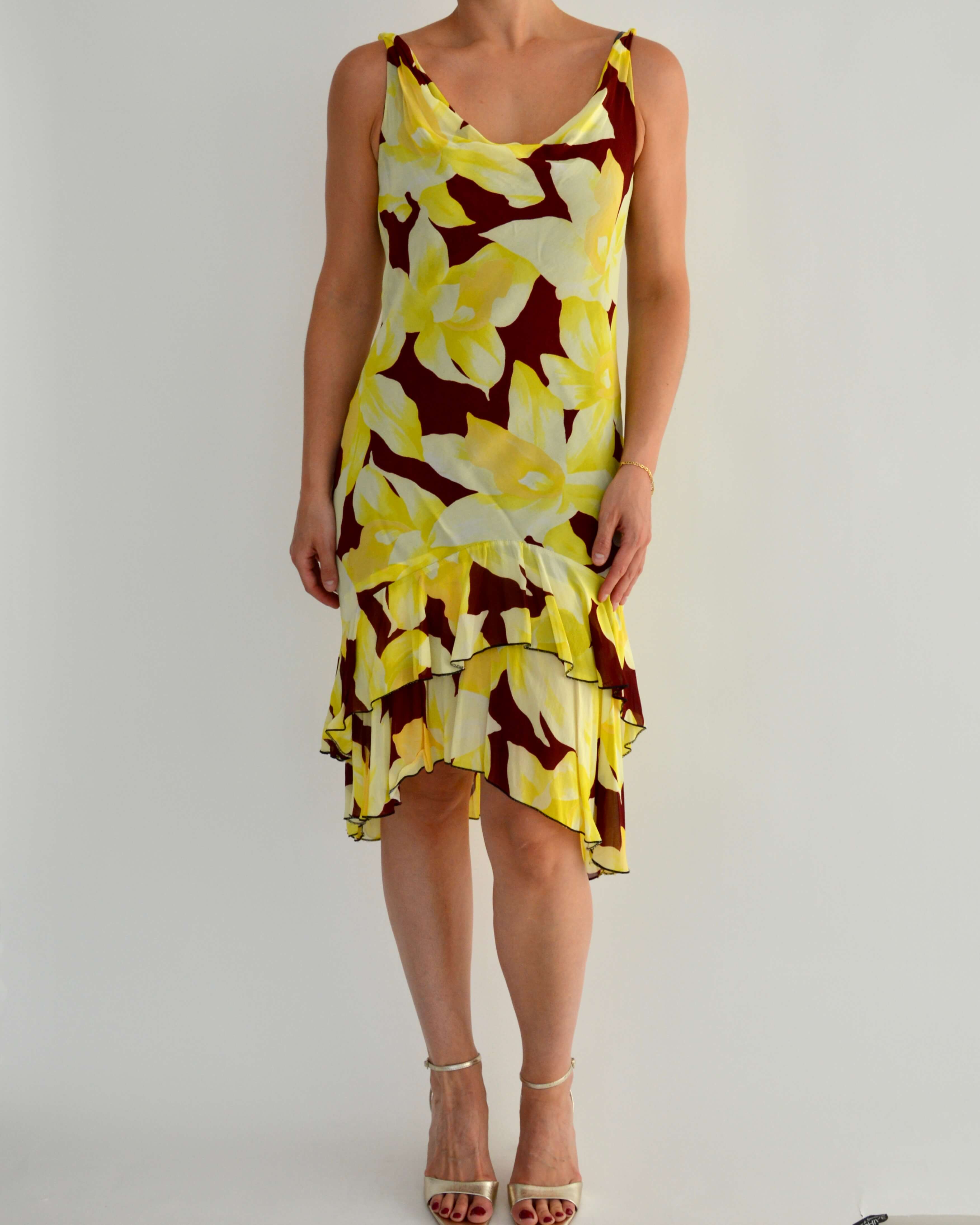 Vestido - Estampado floral, talla 36