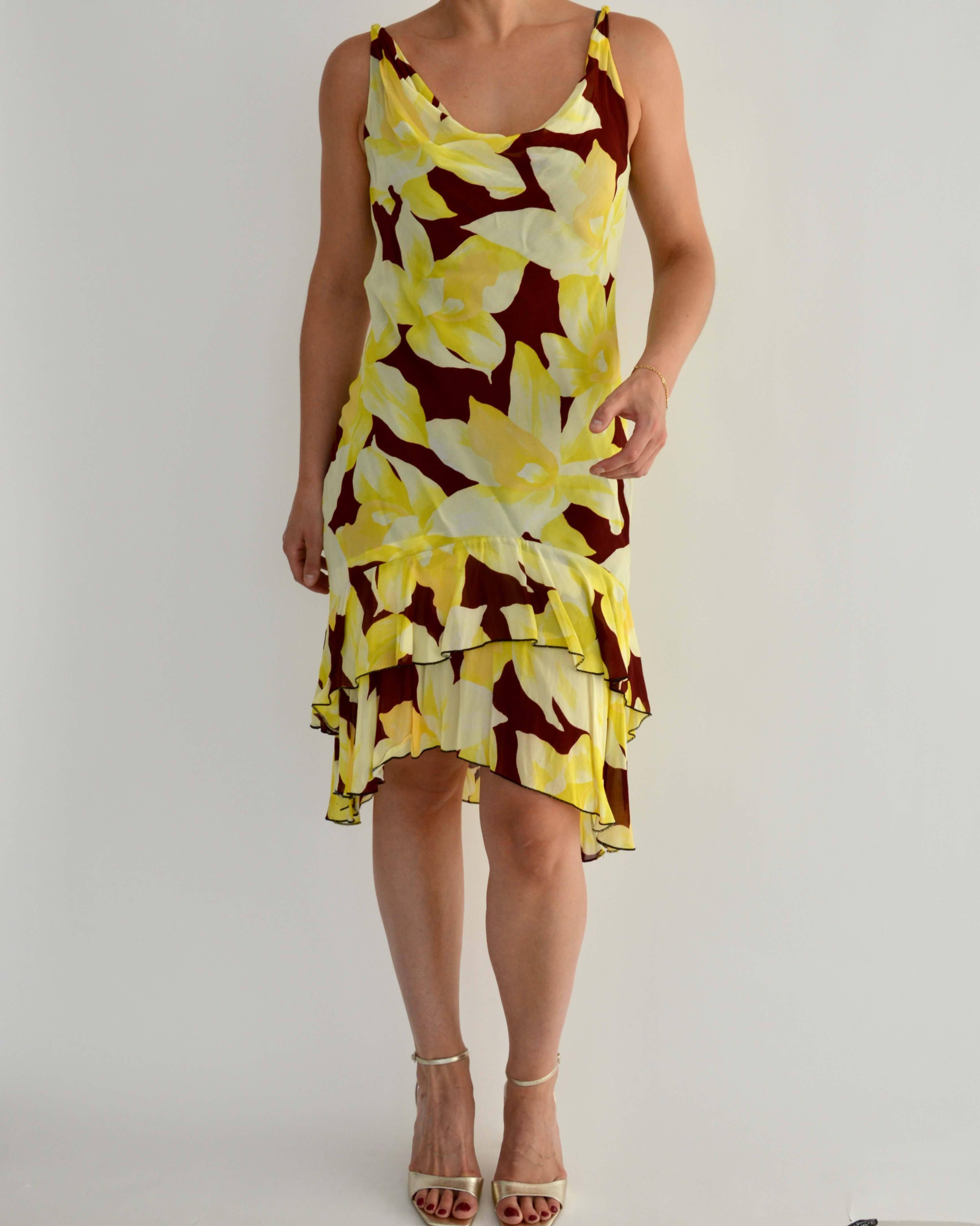 Vestido - Estampado floral, talla 36