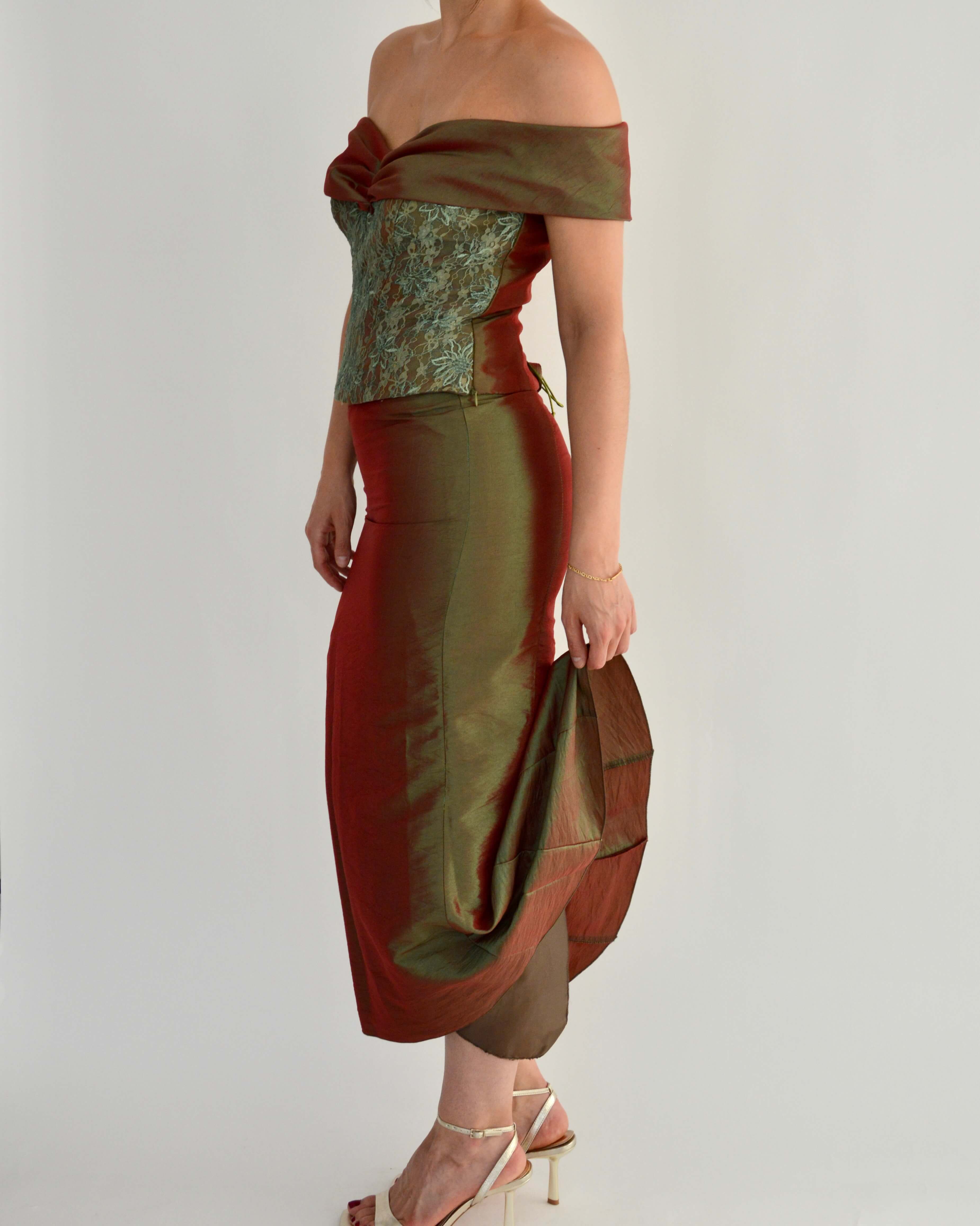 Two Pieces Set - Dark Olive, size 36