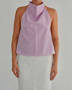 Halter Blouse - Pink Bubble (L)