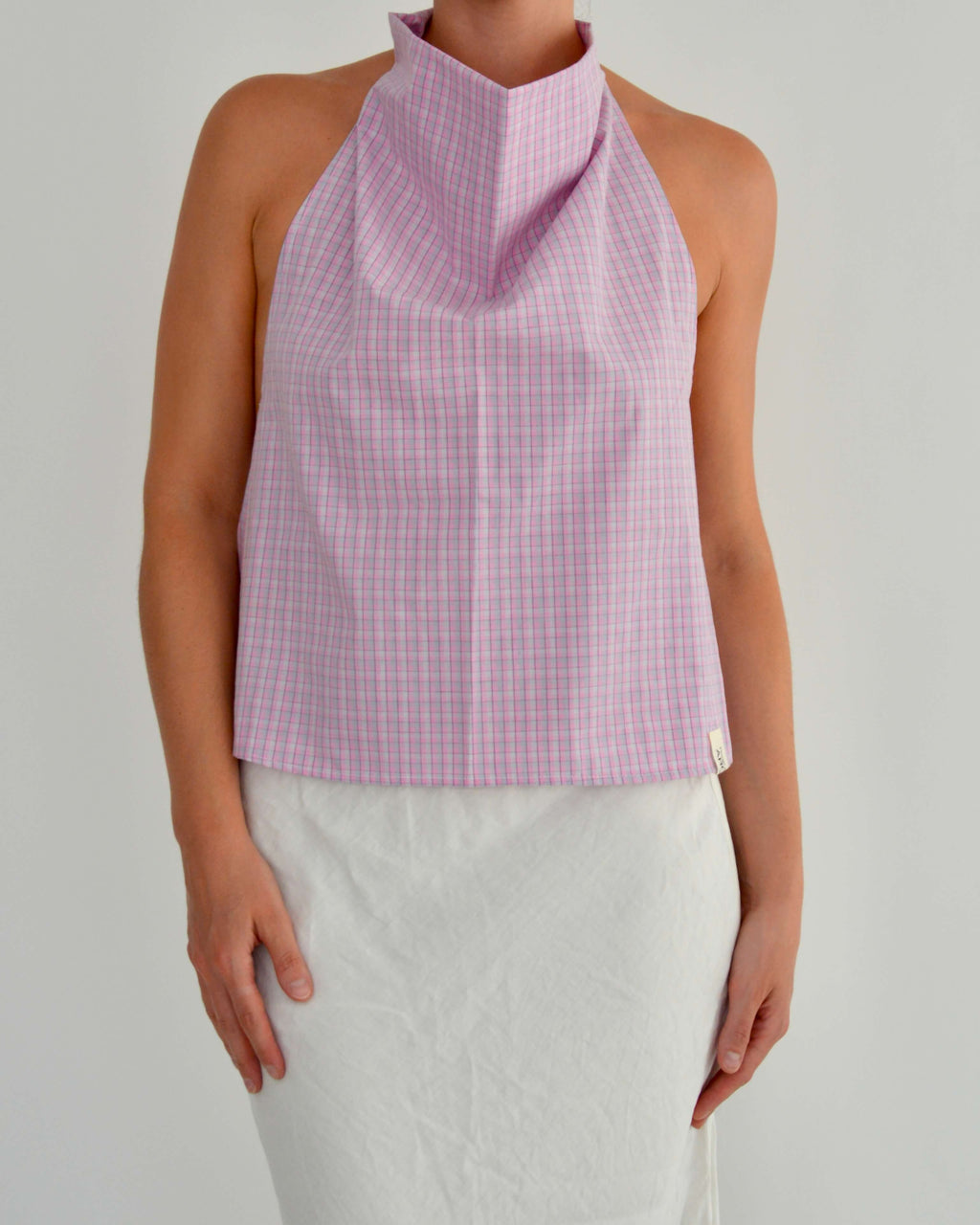 Halter Blouse - Pink Bubble (L)