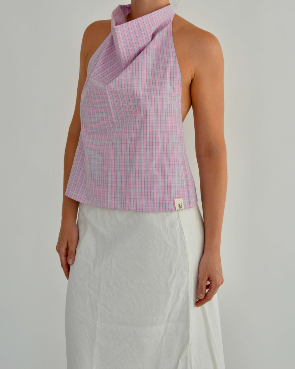 Halter Blouse - Pink Bubble (L)