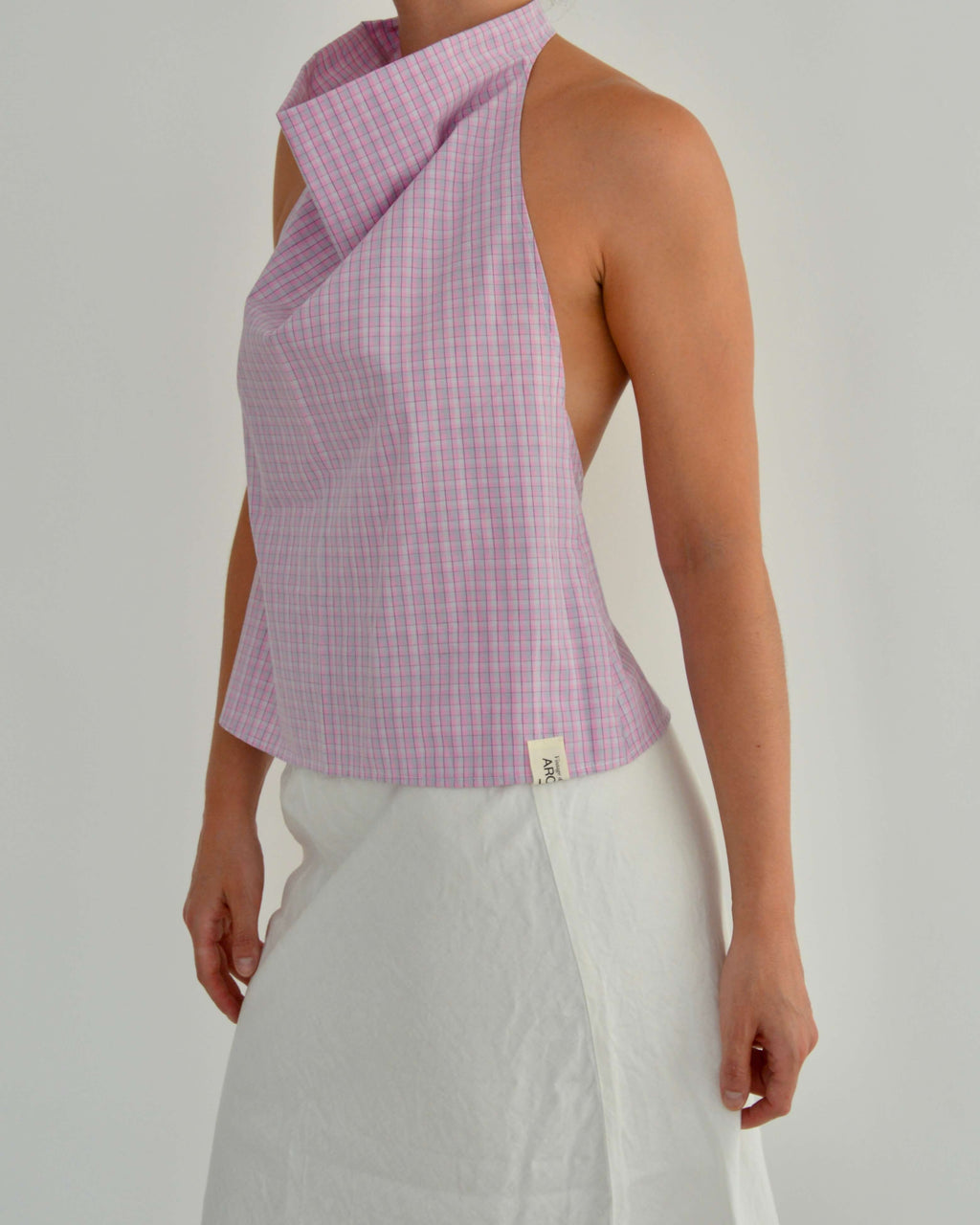 Halter Blouse - Pink Bubble (L)