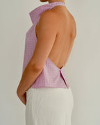 Halter Blouse - Pink Bubble (L)