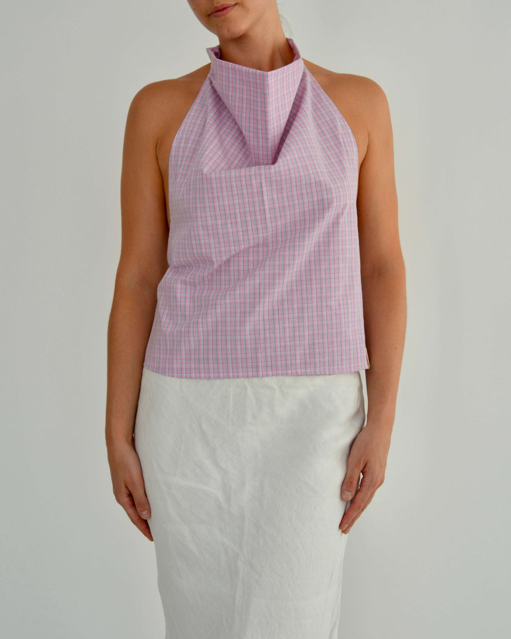 Halter Blouse - Pink Bubble (L)