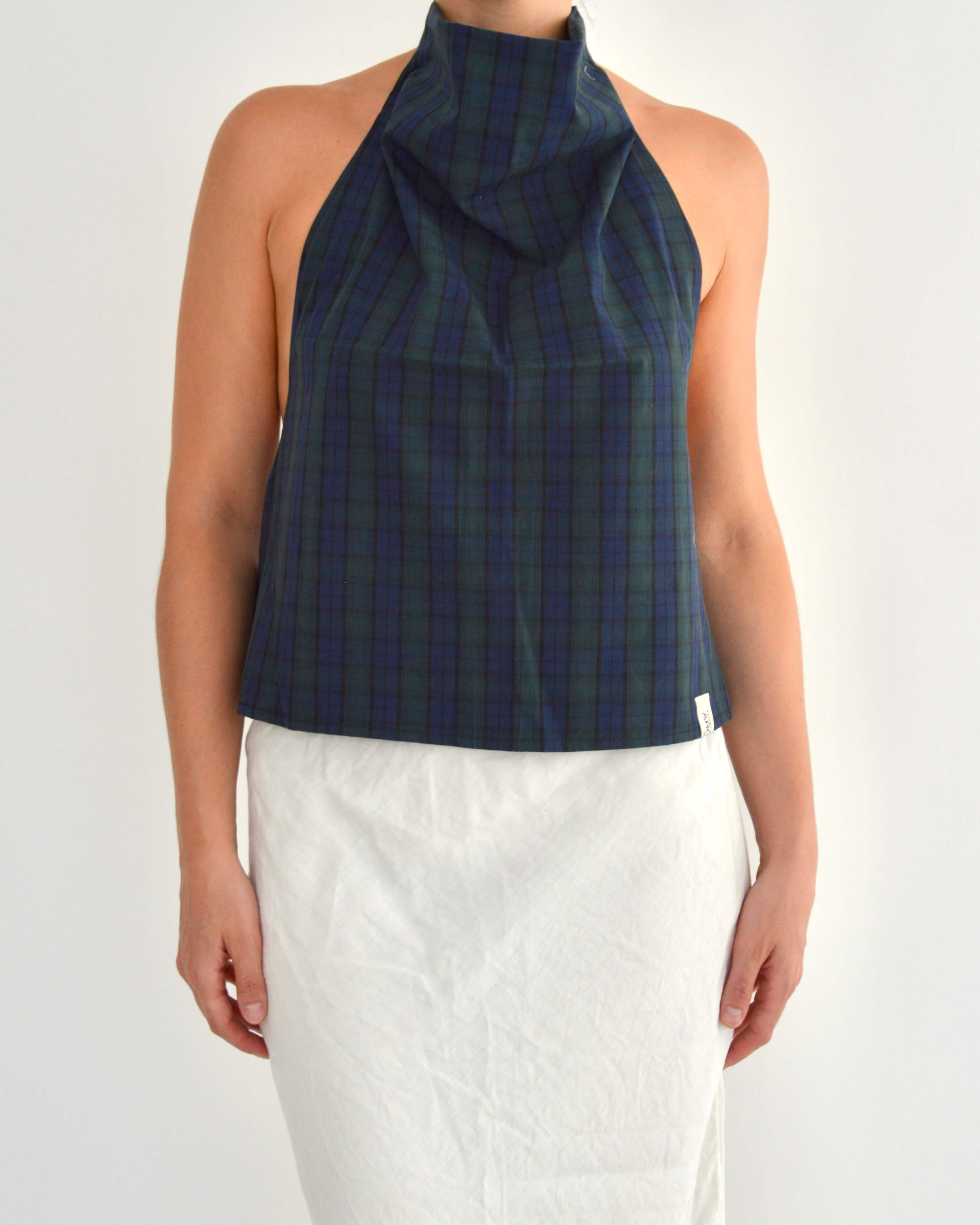 Halter Blouse - Oxford (S/M)