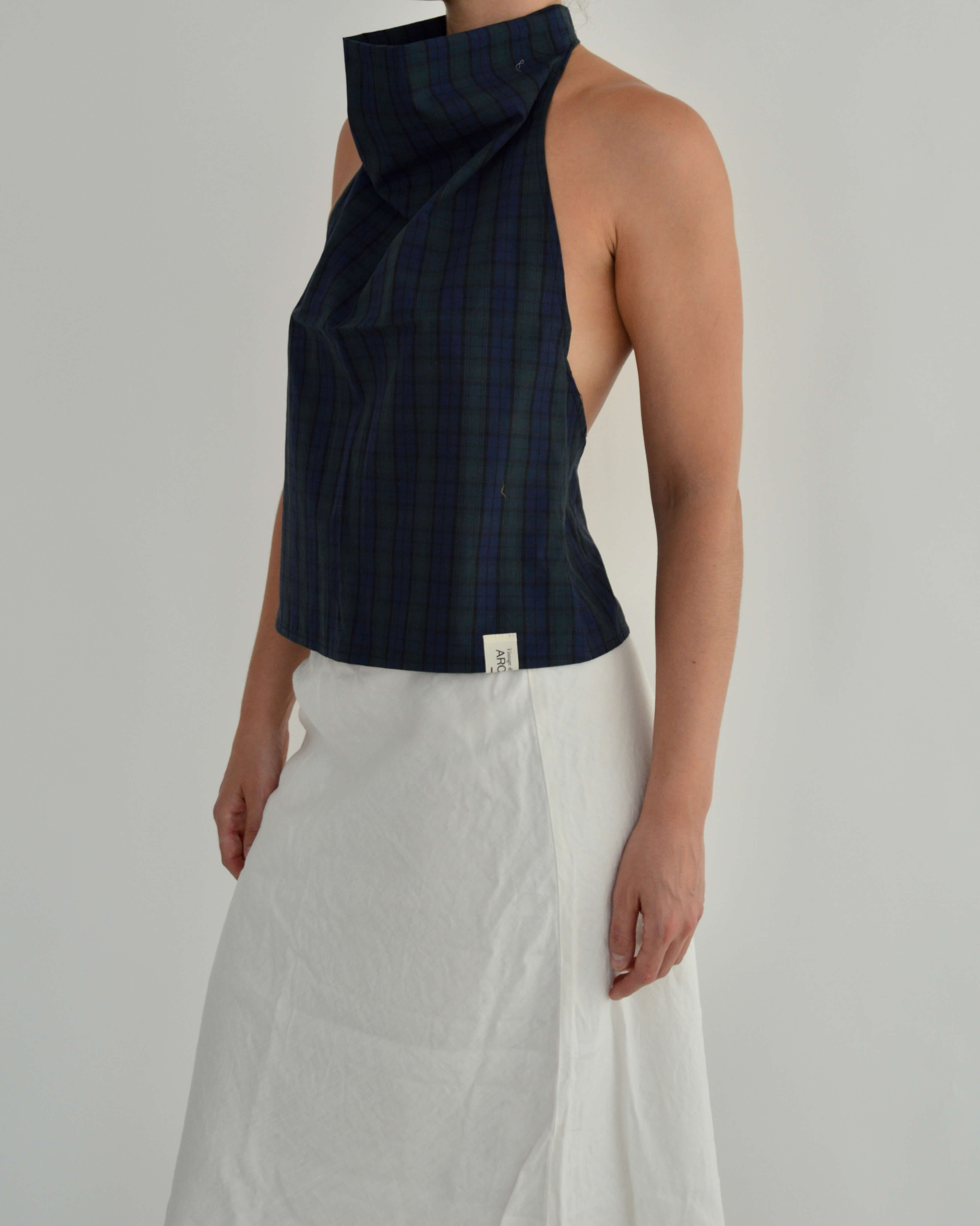 Halter Blouse - Oxford (S/M)