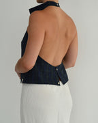Halter Blouse - Oxford (S/M)