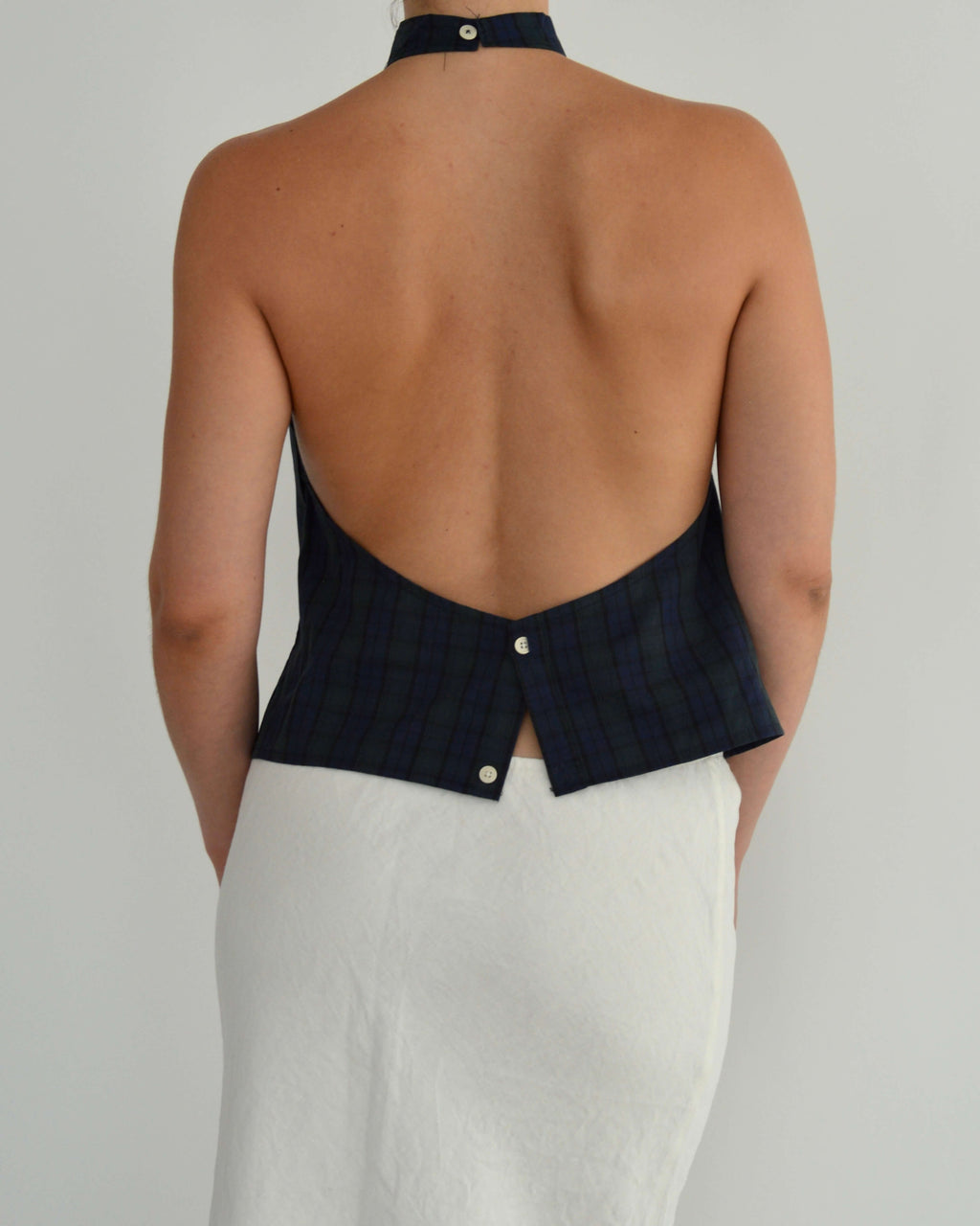 Halter Blouse - Oxford (S/M)