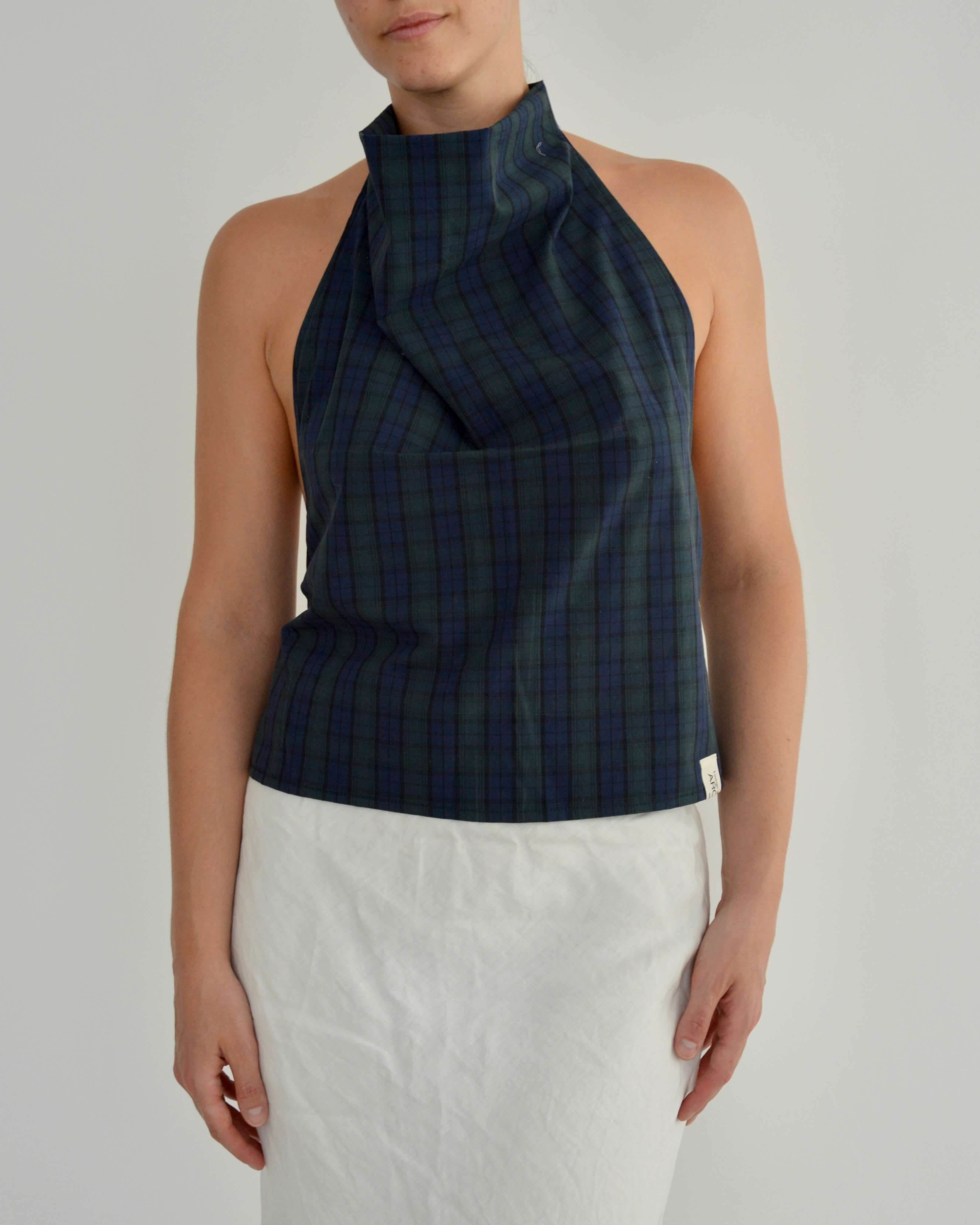 Halter Blouse - Oxford (S/M)