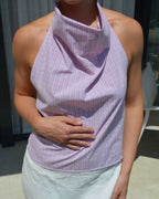 Halter Blouse - Pink Bubble (L)