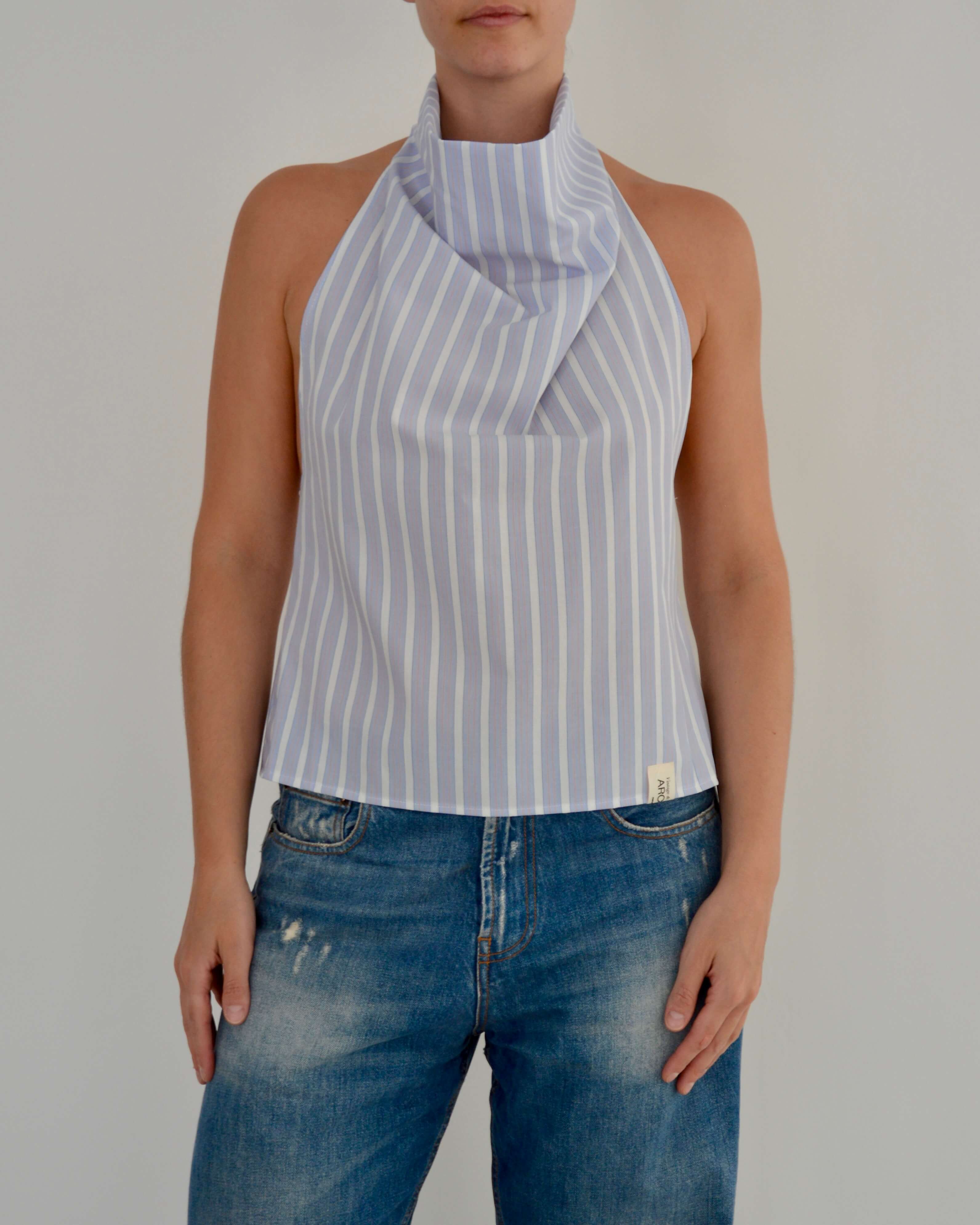 Halter Blouse - Light Blue (M)