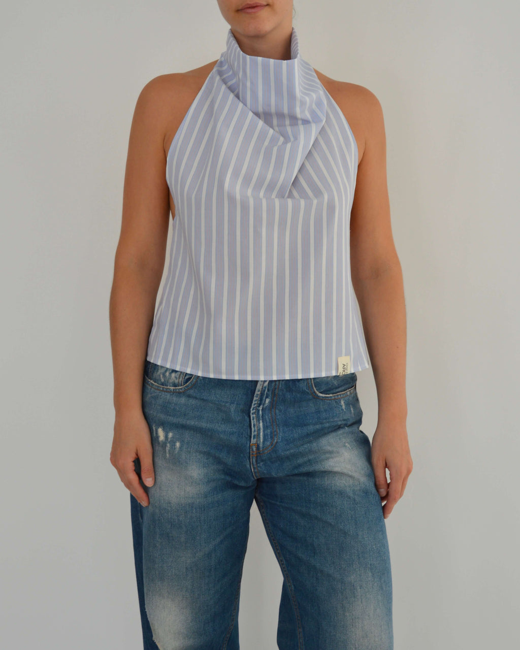Halter Blouse - Light Blue (M)