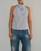 Halter Blouse - Light Blue (M)