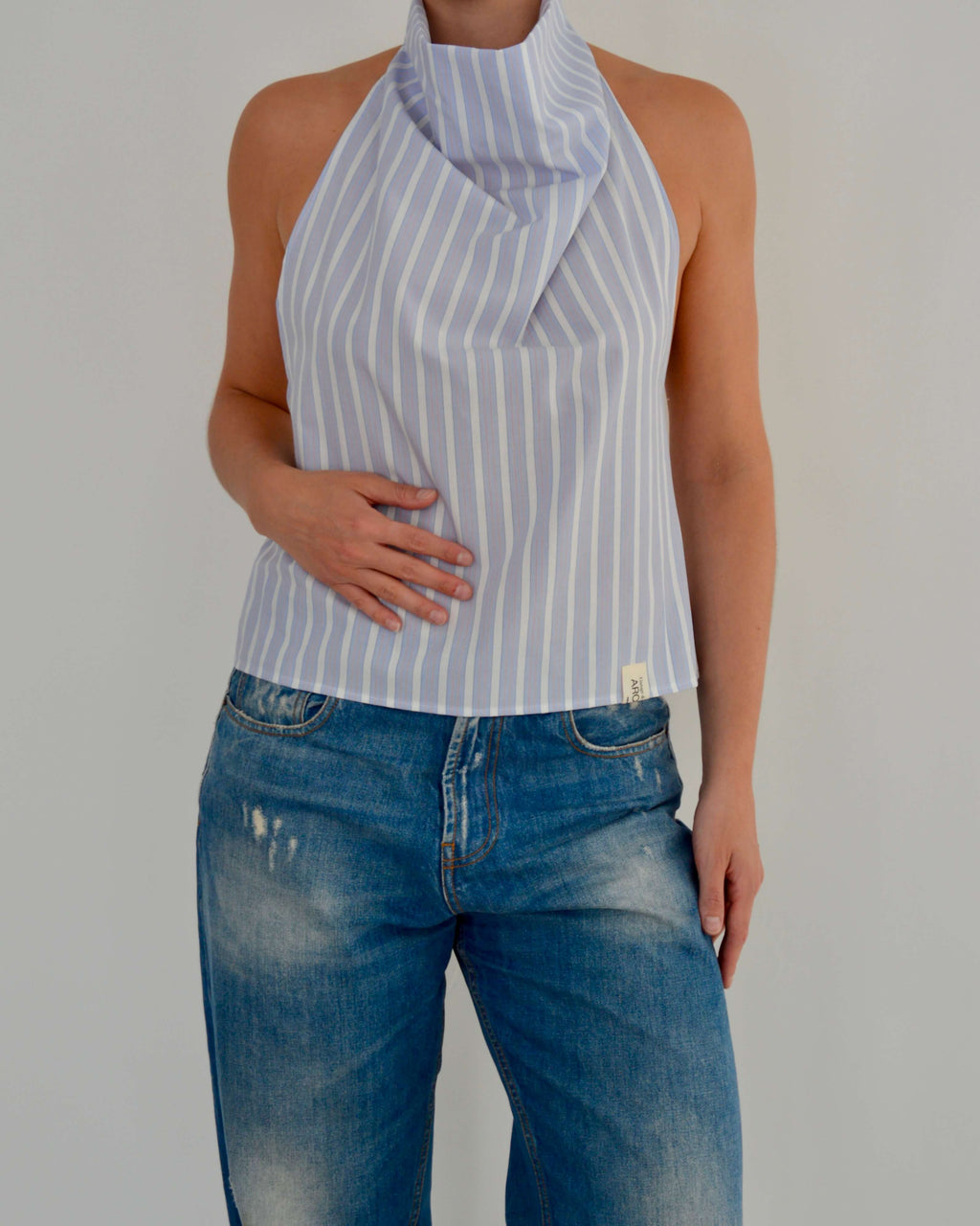 Halter Blouse - Light Blue (M)