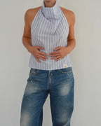 Halter Blouse - Light Blue (M)