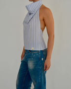 Halter Blouse - Light Blue (M)
