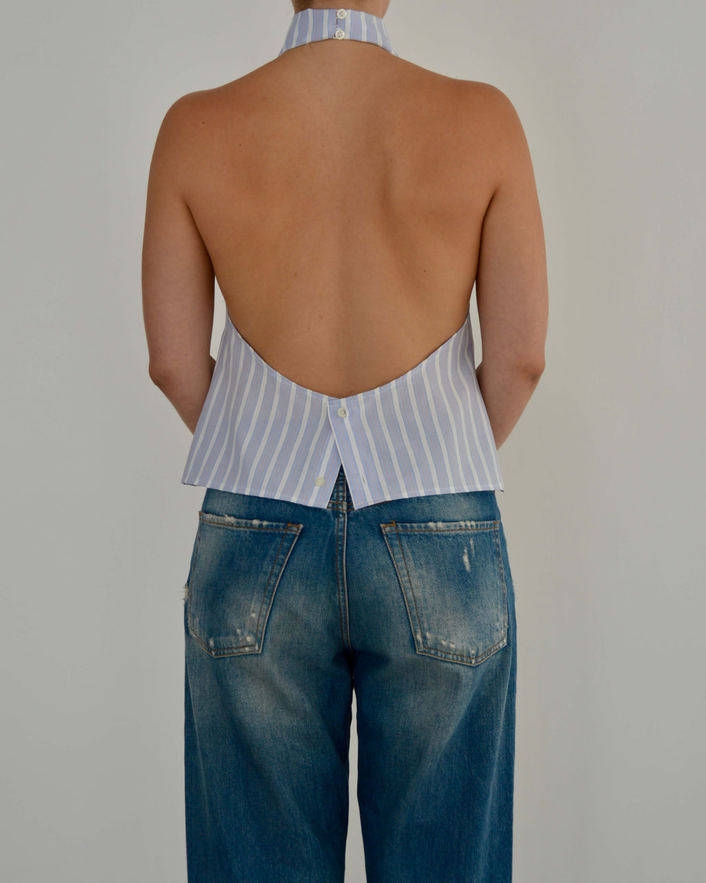 Halter Blouse - Light Blue (M)