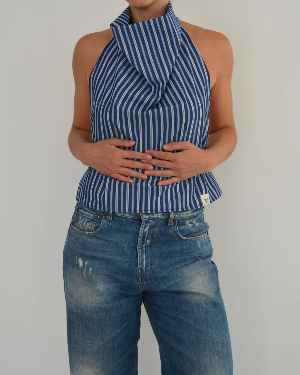 Halter Blouse - Dark Navy (S)