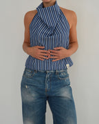 Halter Blouse - Dark Navy (S)