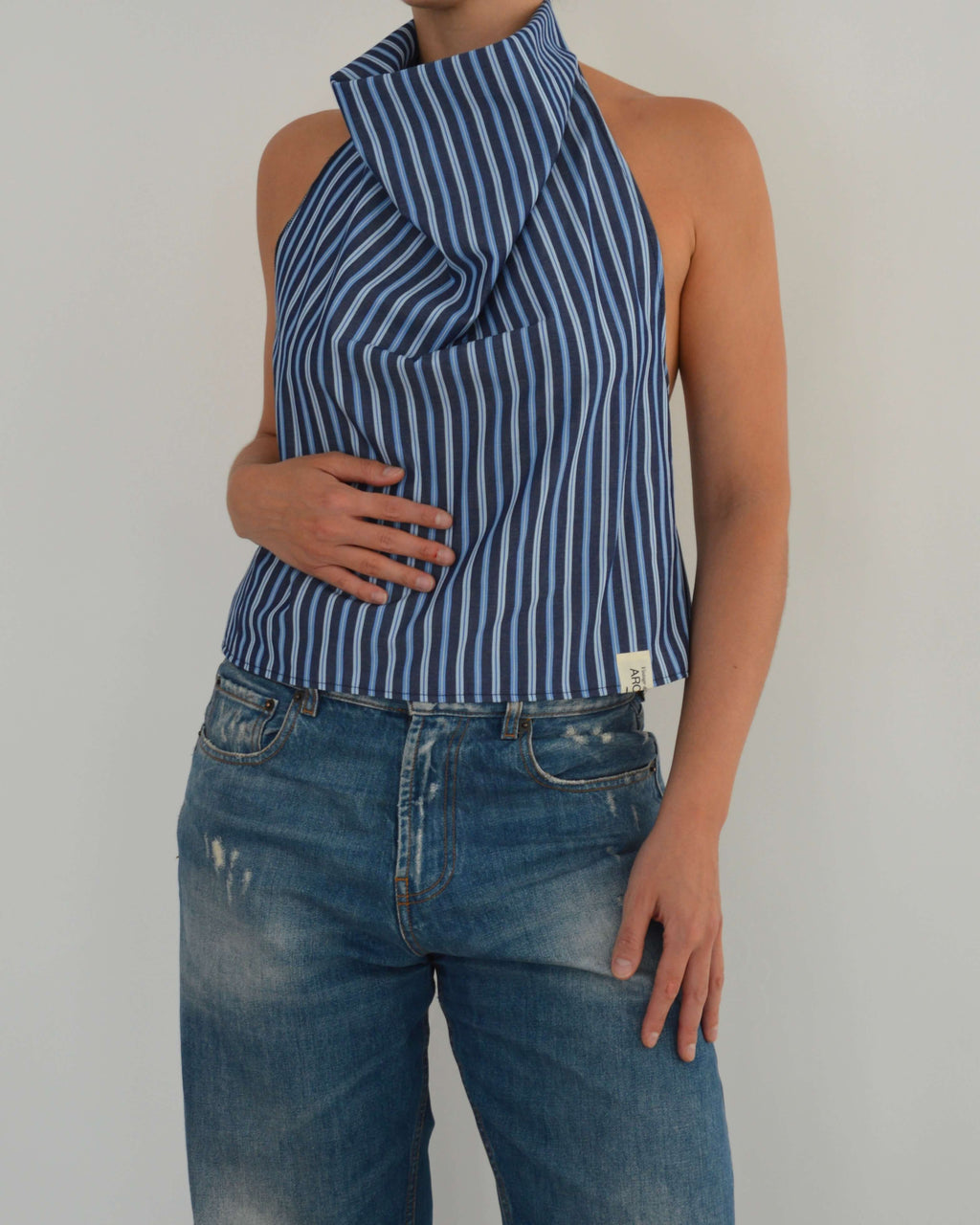 Halter Blouse - Dark Navy (S)