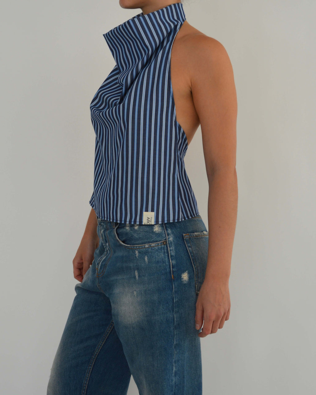 Halter Blouse - Dark Navy (S)