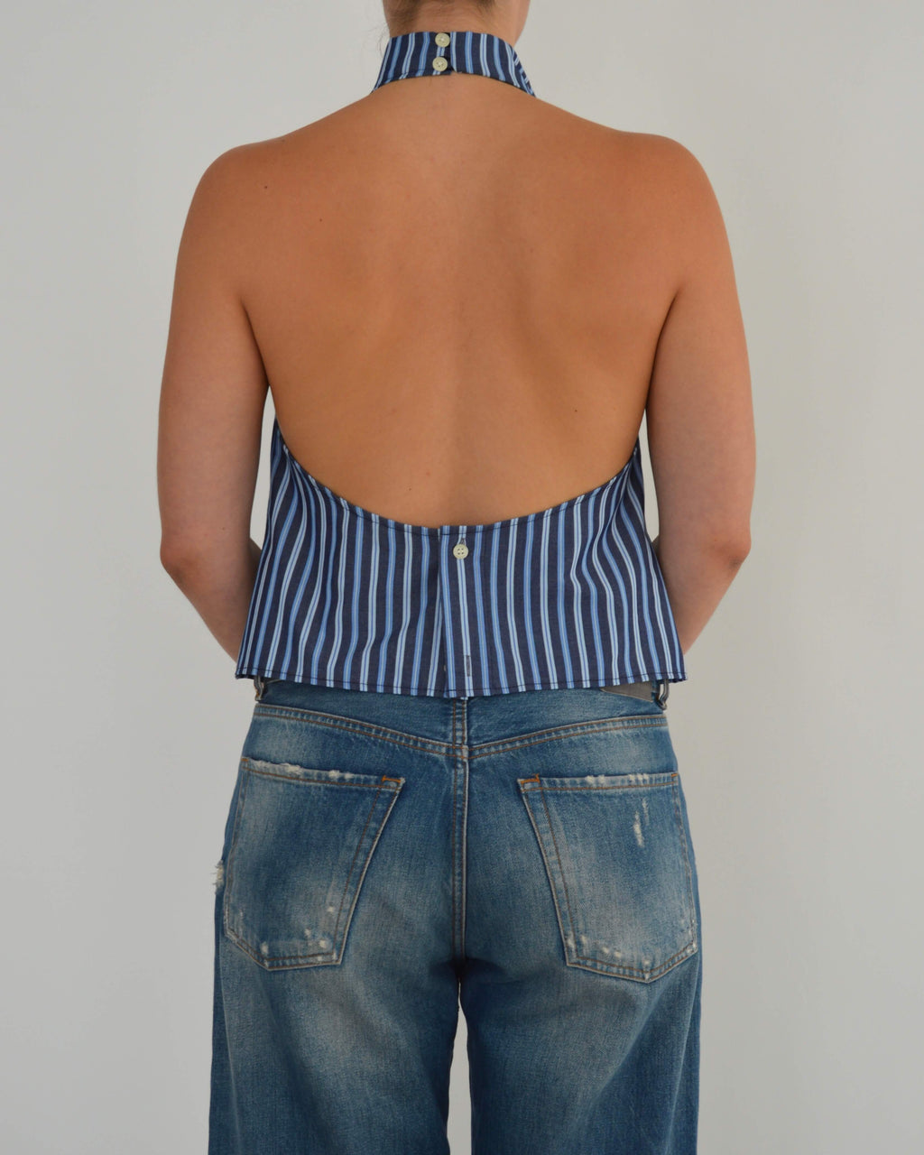 Halter Blouse - Dark Navy (S)