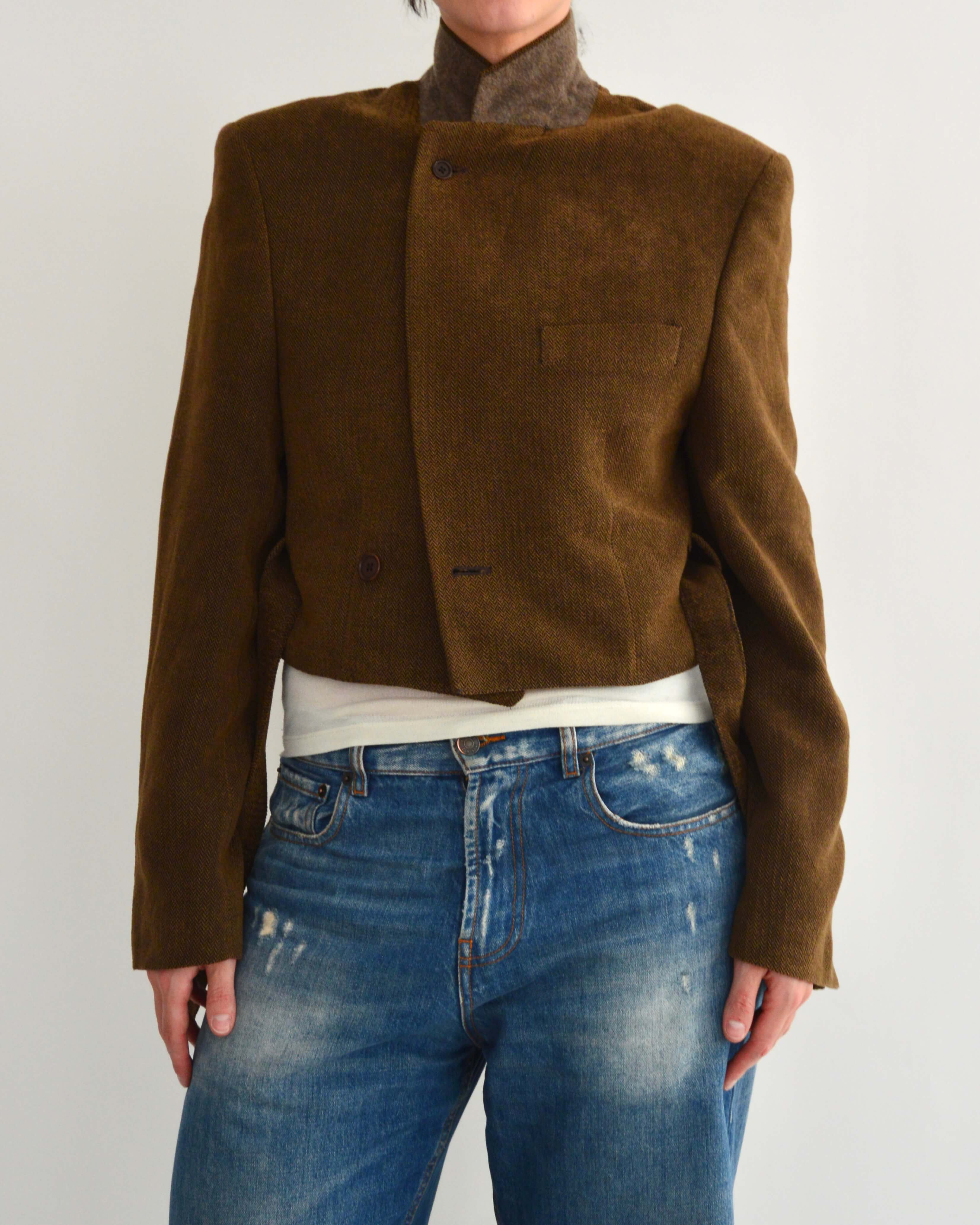 Tied-up Blazer - Velvet brown (S)