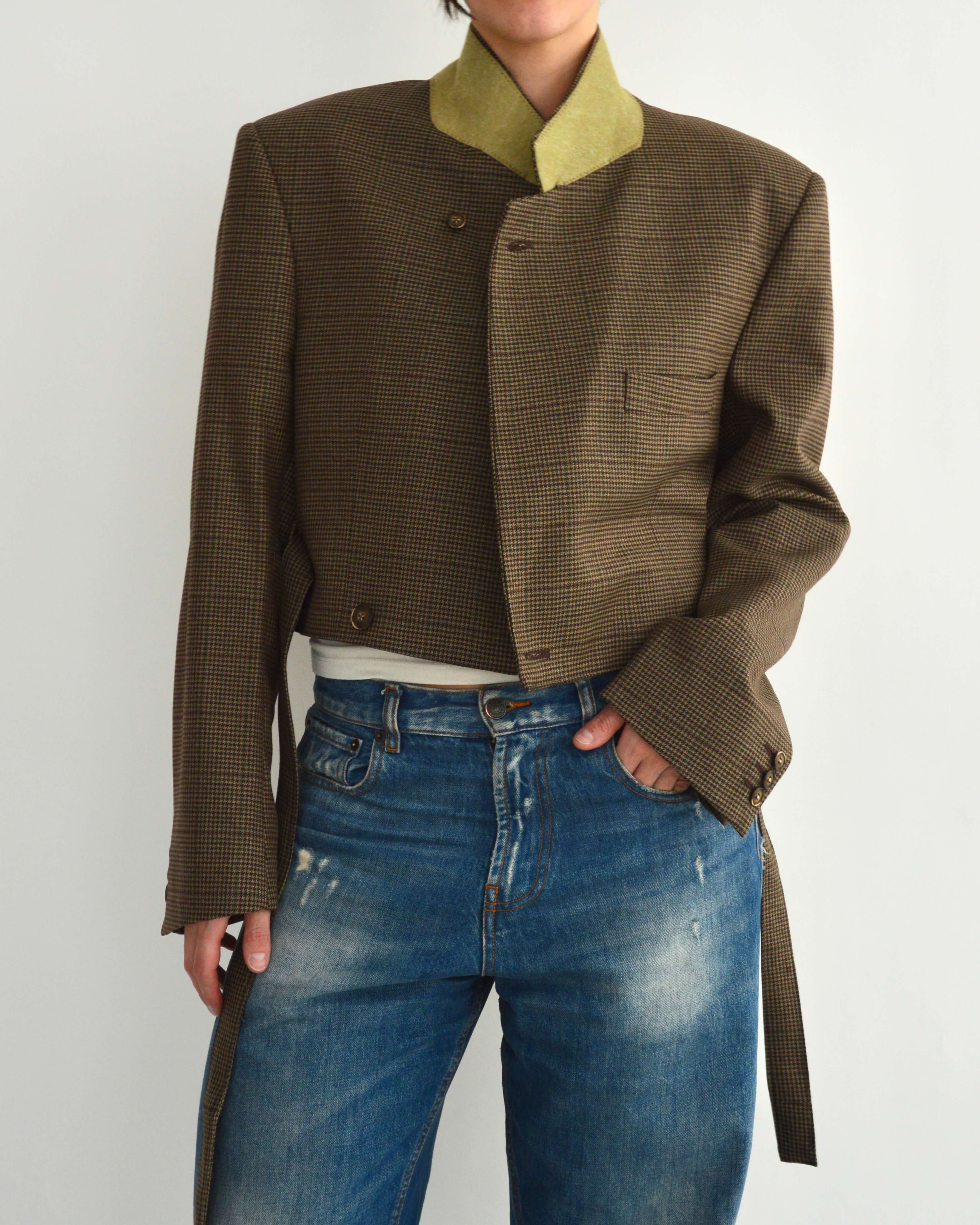 Tied-up Blazer - Checkred Green (M)