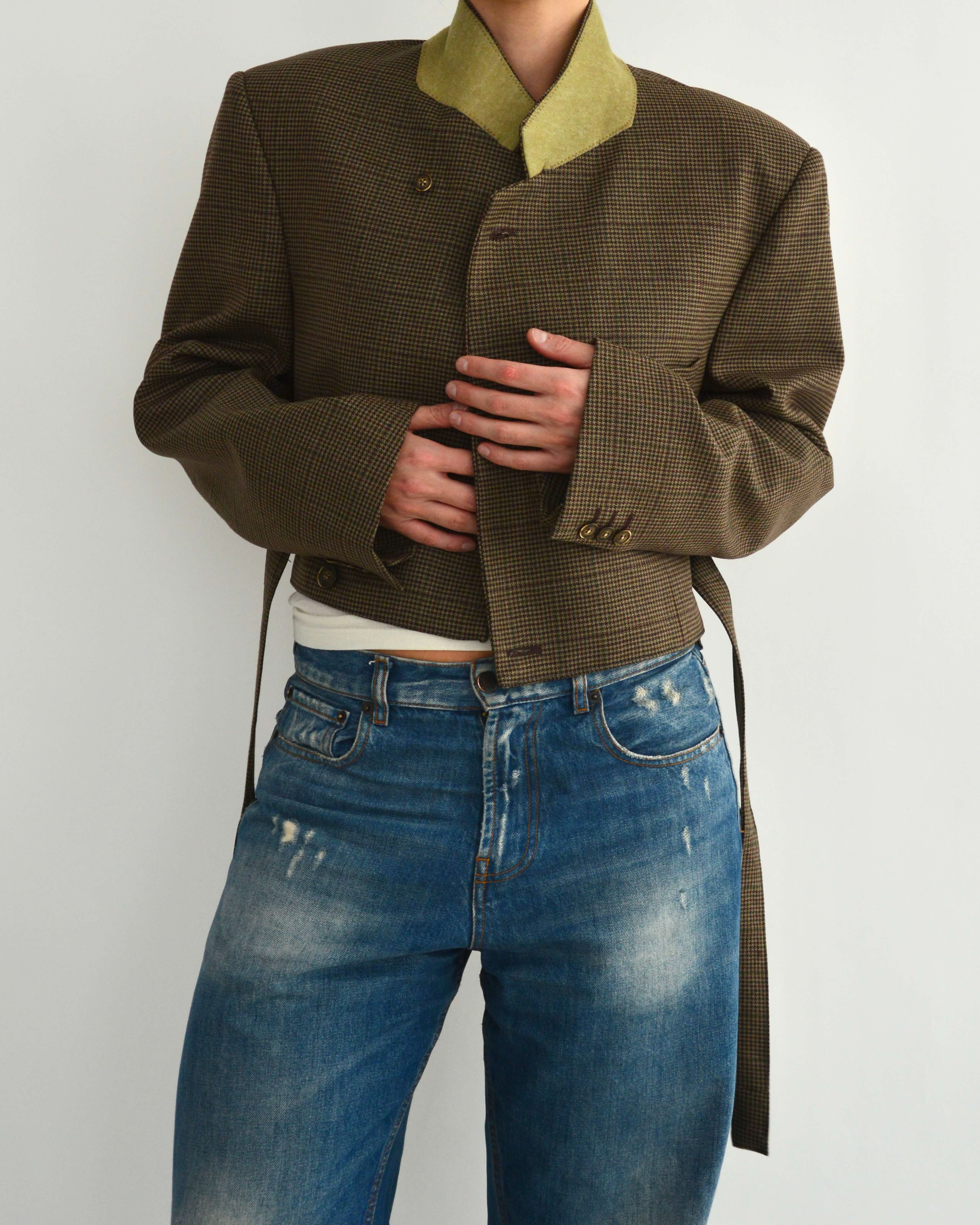 Tied-up Blazer - Checkred Green (M)