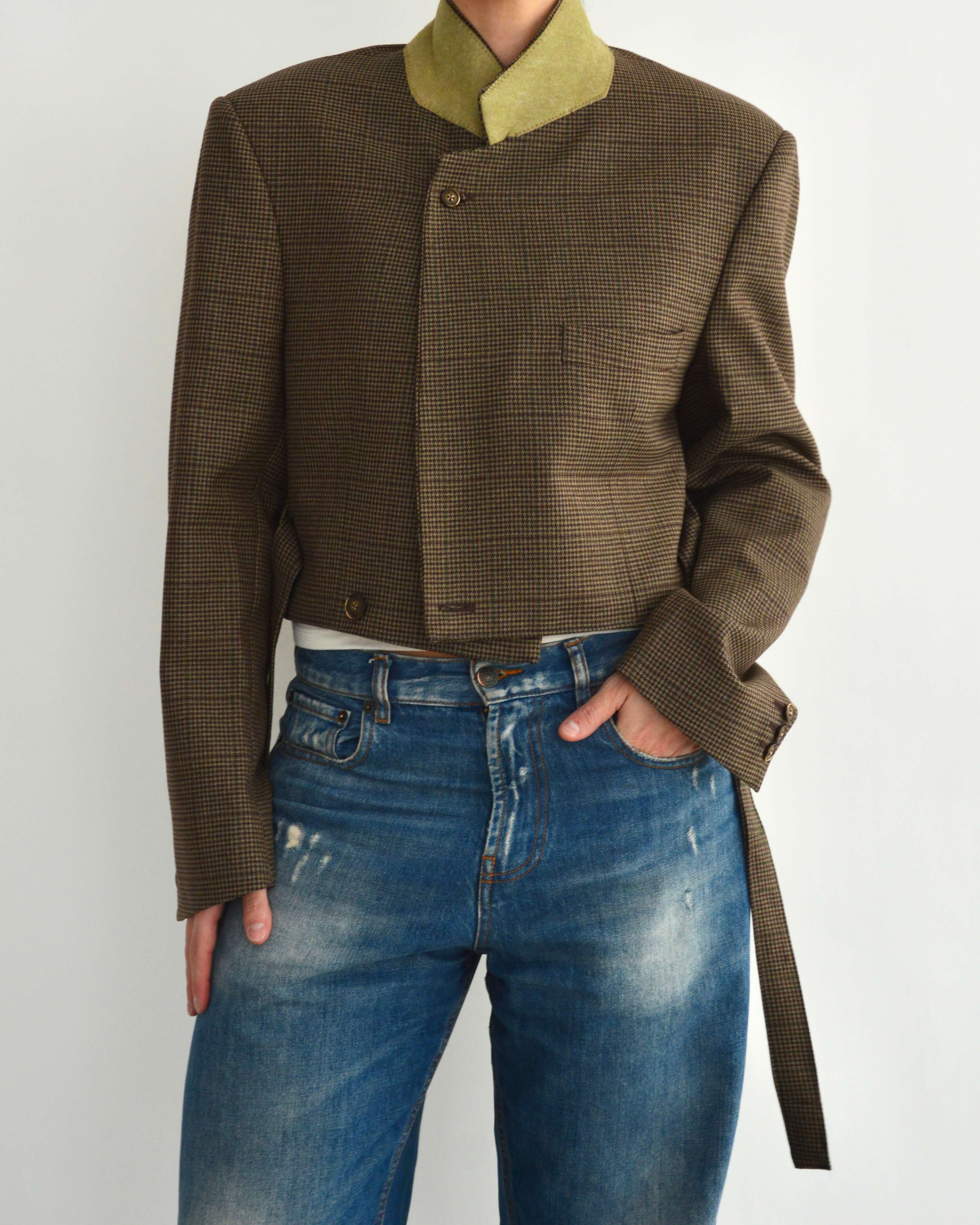 Tied-up Blazer - Checkred Green (M)