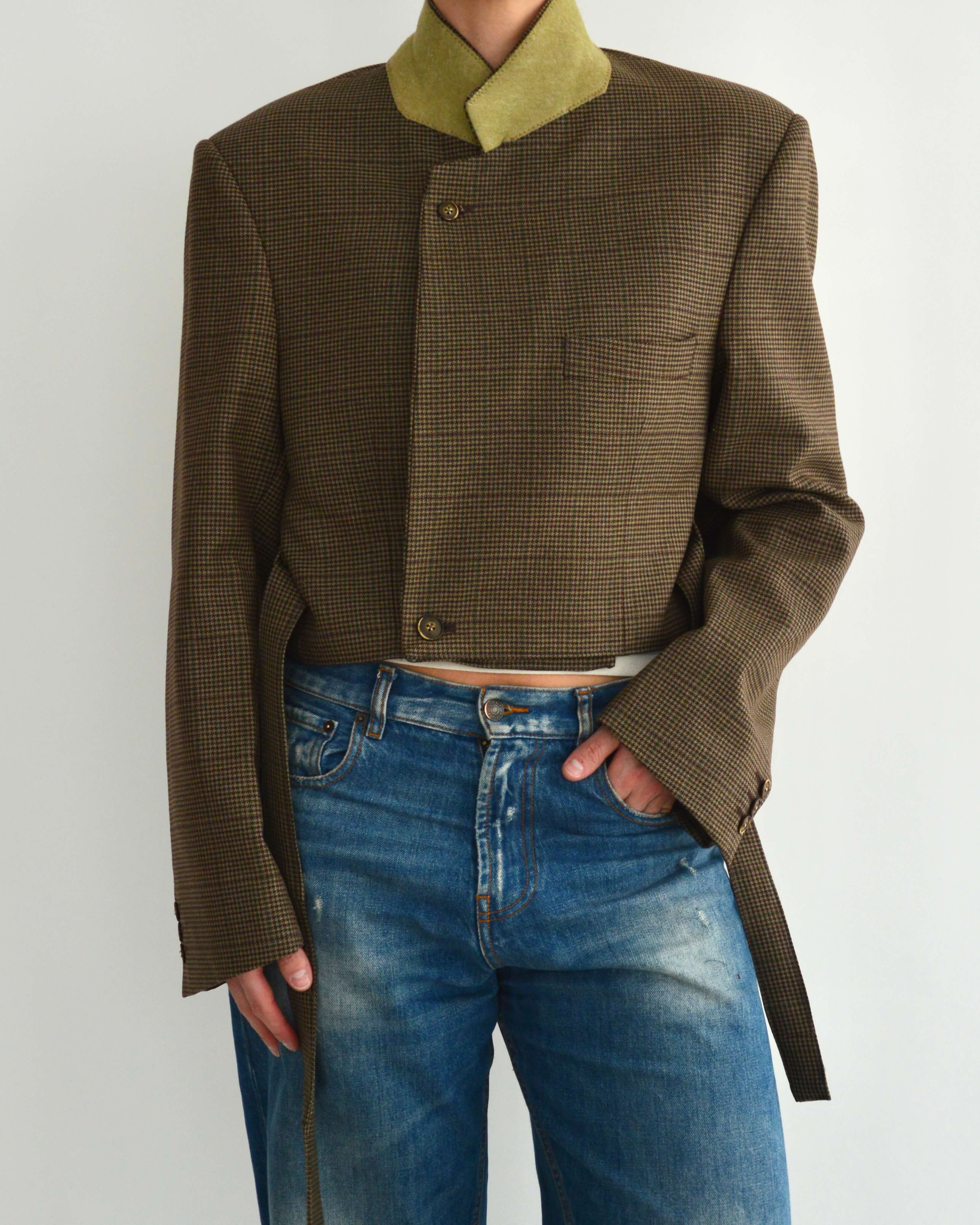 Tied-up Blazer - Checkred Green (M)