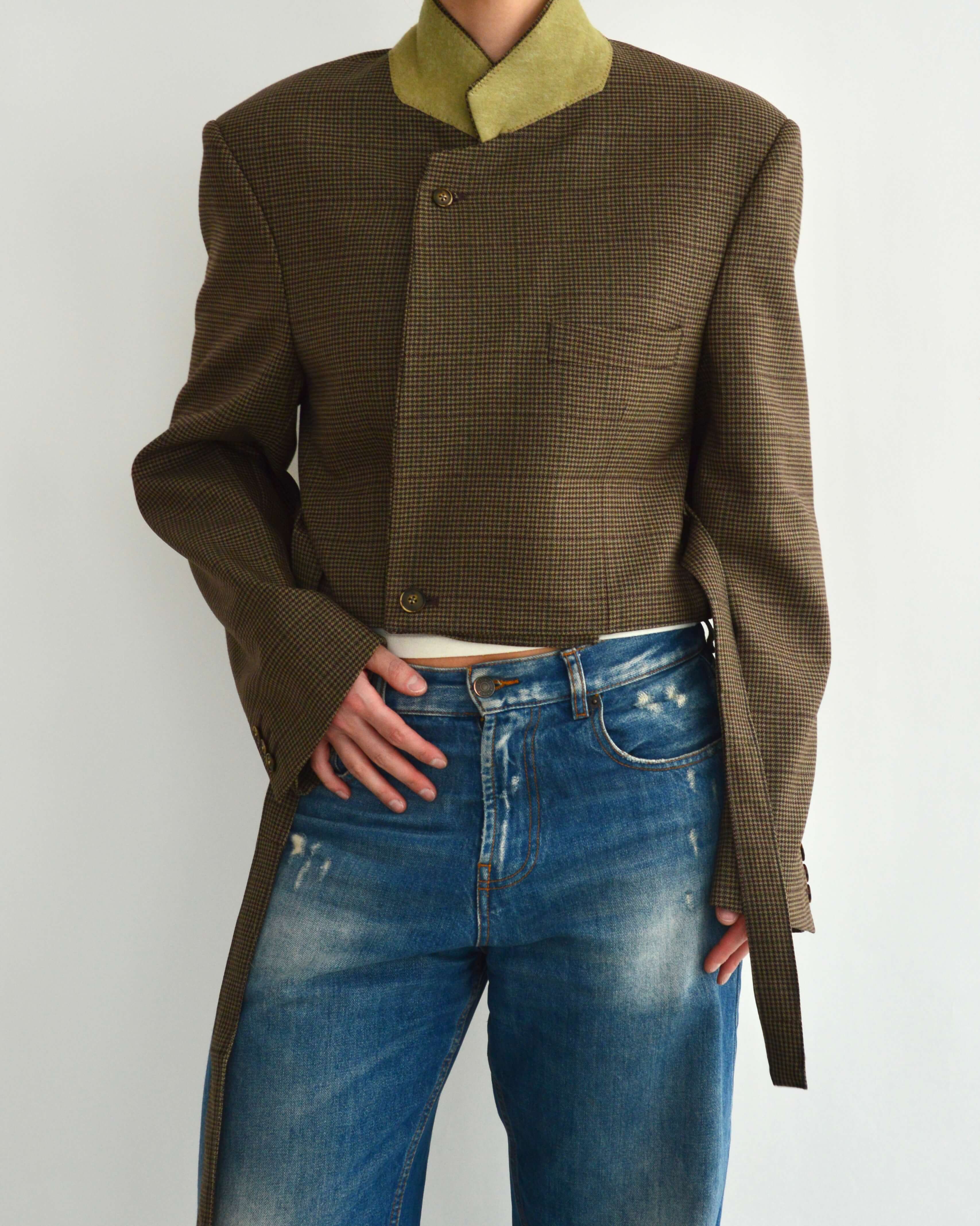 Tied-up Blazer - Checkred Green (M)