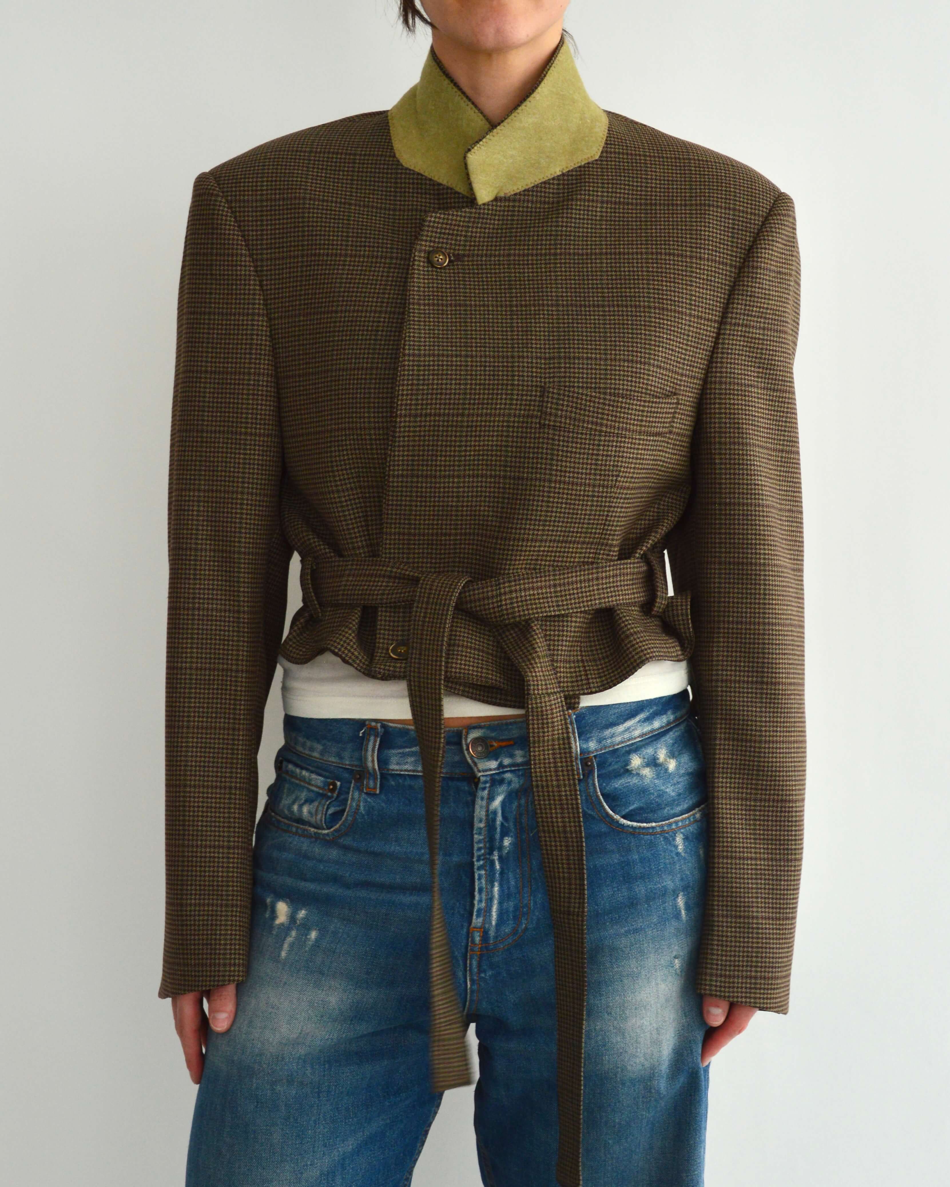 Tied-up Blazer - Checkred Green (M)