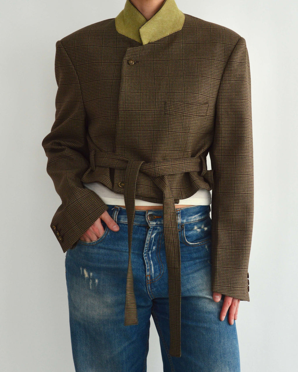 Tied-up Blazer - Checkred Green (M)