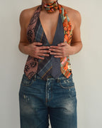 Top con lazo - Azules y rojos (talla pequeña)