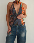 Top con lazo - Azules y rojos (talla pequeña)